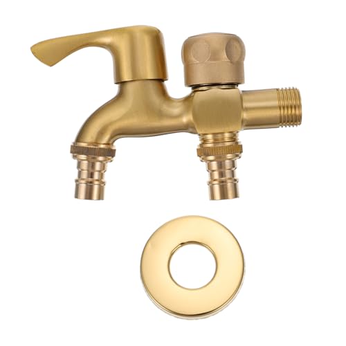 QUMIIRITY Kupfer Wasserhahn für Waschmaschine Dual Purpose Wasserhahn mit Eingang und Ausgängen Installieren und Langlebig für Badezimmer und Küche von QUMIIRITY