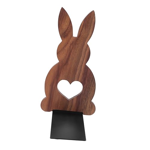 QUMIIRITY Holz Buchstütze Kaninchenform Dekorative Buchendhalter Für Schreibtisch Niedlicher Buchstopper Für Bücherregal Für Büro Und Wohnzimmer Geschenkidee Für Bücherliebhaber von QUMIIRITY