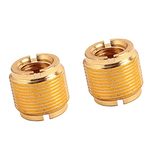 QUMIIRITY Mikrofonständer Schraubadapter Männlich Weiblich Stabiler Gewindeadapter für Mikrofonständer und Audiozubehör Goldene Ausführung von QUMIIRITY