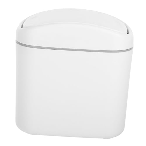 QUMIIRITY Mini Mülleimer mit Deckel für Schreibtisch Praktischer Abfallbehälter für Büro und Zuhause Stylischer und Platzsparender Papierkorb mit Schüttdeckel für Desktop Organisation von QUMIIRITY