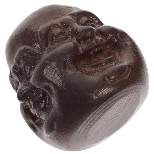 QUMIIRITY Miniatur Buddha Kopf Holzschnitzerei Deko aus Viergesichtiger Buddha Handball aus Echtholz Holzkunst Skulptur Sammlerstück Feng Shui Wohnaccessoire QUMIIRITY Miniatur Buddha Kopf Holzschnitzerei Deko aus Viergesichtiger Buddha Handball aus Echtholz Holzkunst Skulptur Sammlerstück Feng Shui Wohnaccessoire von QUMIIRITY