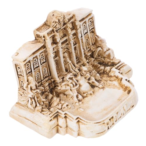 QUMIIRITY Miniatur Trevi-brunnen Kirche Modell Aus Resin Italienisches Souvenir Für Zuhause Oder Büro Dekorative Figur Für Sammler Stilvolle Tischdekoration von QUMIIRITY