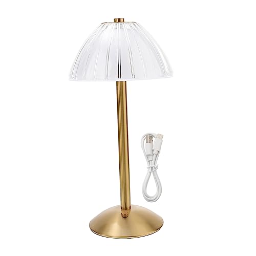 QUMIIRITY Mushroom Tischlampe LED Nachttischlampe mit Farben USB Wiederaufladbare Metallleuchte für Schlafzimmer und Deko Kreative Retro Lampe für Romantische Abende von QUMIIRITY