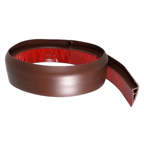 QUMIIRITY PVC Türschwellenrampe Rutschfestes Übergangsprofil Schwellenrampe für Rollstühle Saugroboter Geeignet Braun Kantenhöhe Einfache DIY Installation von QUMIIRITY