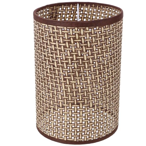 QUMIIRITY Rattan Lampenschirm für Tischlampen Geflochtene Lampenabdeckung Stilvoller Ersatz Lampenschirm für Schlafzimmer und Wohnzimmer Natürliche und Dekorative Gestaltung von QUMIIRITY