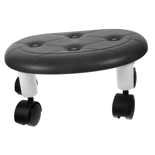 QUMIIRITY Sitzplätze Rad Schaukelstuhl klappbarer Barhocker tragbarer Stuhl Chaise bürohocker fußschalter fußpflaster schuhhocker Mini -Stühle tragbarer Rollhocker Aluminiumlegierung Black von QUMIIRITY
