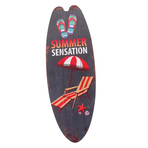 QUMIIRITY Surfbrett-wanddekoration Aus Holz Stranddekor Für Badezimmer Und Salon Küsten-dekor Als Hausbar-Schild Und Geschenkidee von QUMIIRITY