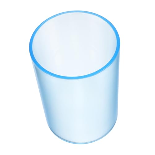QUMIIRITY Transparenter Zahnputzbecher aus Hochwertigem Material Langlebig und Sicher für Badezimmer Trinkbecher für Erwachsene und Blau von QUMIIRITY