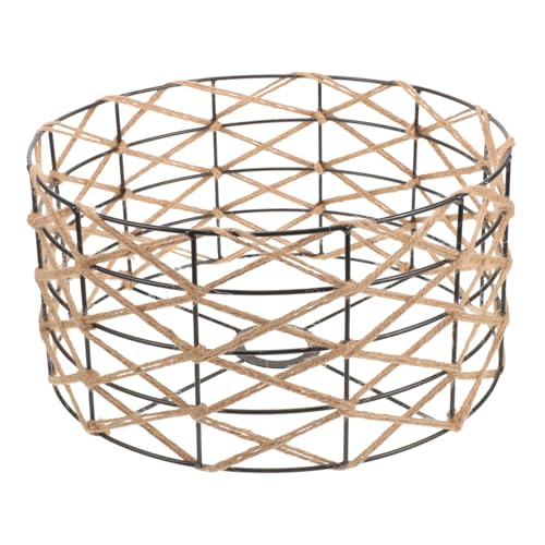 QUMIIRITY Vintage Hanfseil Lampenschirm Robuste Pendelleuchte Metall für Retro Dekoration Wohnzimmer Bar und Restaurant für Deckenlampen und Gemütliche von QUMIIRITY