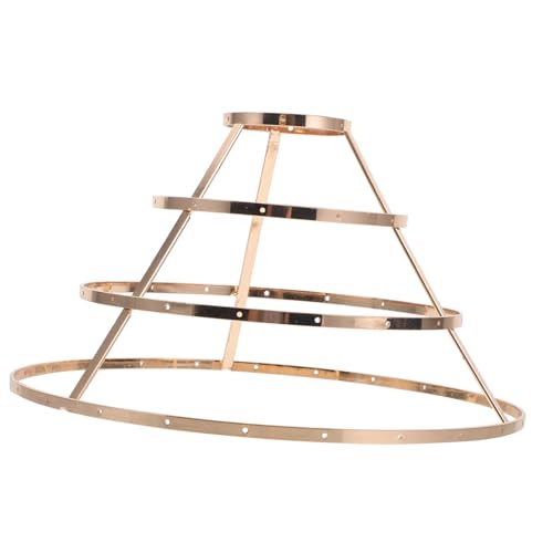 QUMIIRITY Wasserfall lampenschirmhalter aus Eisen DIY Lampenschirmrahmen mit Doppeltem Ring Langlebiger Metallrahmen für Tisch Hängelampen Dekorativer Lampenständer für Heim Cafébeleuchtung von QUMIIRITY