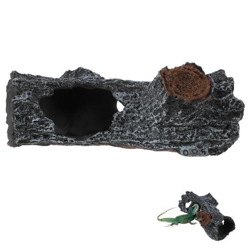 QUMIIRITY Widerstandsfähiges Reptilienversteck aus Harz Großes Terrarium dekor Baumstammähnliche Höhle für Echsen Schildkröten und Kleine Reptilien Multifunktionales Unterschlupf Ruhehaus QUMIIRITY Widerstandsfähiges Reptilienversteck aus Harz Großes Terrarium dekor Baumstammähnliche Höhle für Echsen Schildkröten und Kleine Reptilien Multifunktionales Unterschlupf Ruhehaus von QUMIIRITY