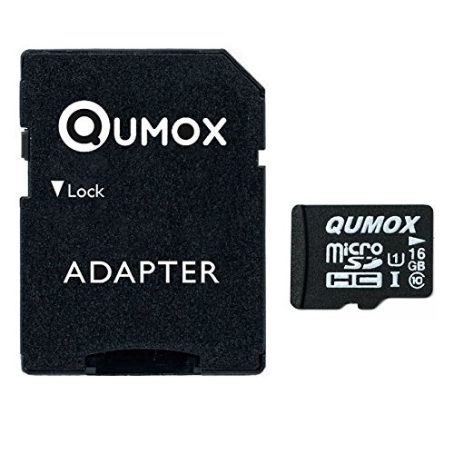 QUMOX 16GB MICRO SD MEMORY CARD CLASS 10 UHS-I 16 GB SPEICHERKARTE HighSpeed Write Speed 12MB/S read speed upto 70MB/S von QUMOX
