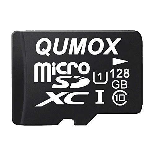 QUMOX Speicherkarte MicroSDXC 128GB UHS-I Grade 1 Class 10 mit SD Adapter für Smartphones und Tablets von QUMOX