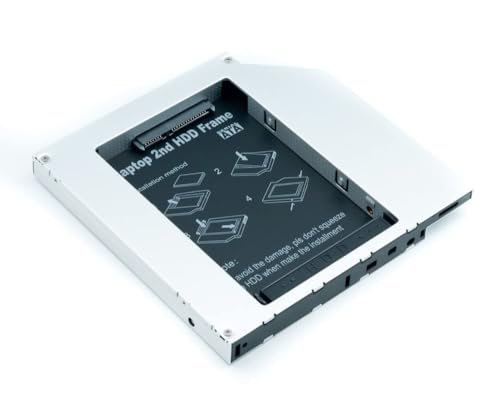 QUMOX zweite HDD Festplatte 12.7mm universal SATA Caddy Festplattenrahmen 2nd 2.5" von QUMOX