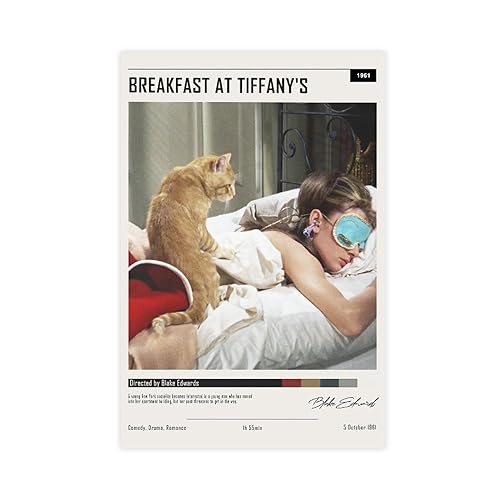 QUNAN Filmposter Breakfast at Tiffany's Leinwandposter, ungerahmt: 40 x 60 cm QUNAN Filmposter Breakfast at Tiffany's Leinwandposter, ungerahmt: 40 x 60 cm von QUNAN