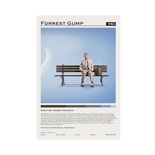 QUNAN Filmposter Forrest Gump Leinwandposter ungerahmt: 30 x 45 cm QUNAN Filmposter Forrest Gump Leinwandposter ungerahmt: 30 x 45 cm von QUNAN