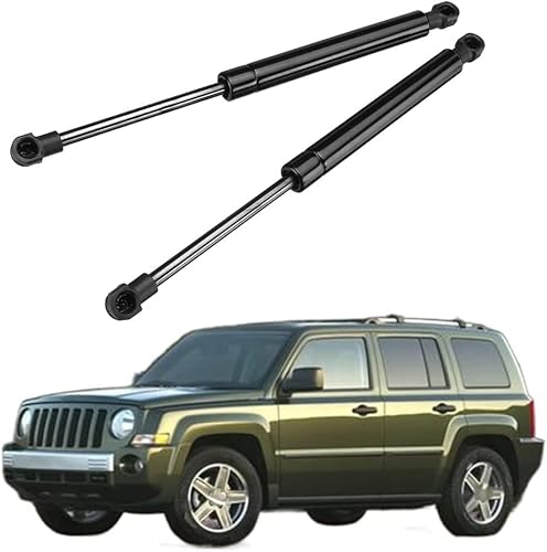 QUNINE 2 X Auto Gasfeder Dämpfer Heckklappe für Jeep Patriot 2007 2008 2009 2010 2011 2021 2013 2014 2015 2016 2017, Stoßdämpfung Arbeitsersparnis TeleskopschutzStoßdämpfer Heckklappendämpfer Zubehör von QUNINE