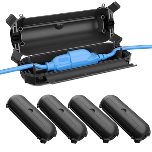 QUOBAS 5 Stück Sicherheitsabdeckung für den Außenbereich mit wasserdichter Dichtung, wasserdichte Verbindungsbox für den Außenbereich, zum Schutz von Steckdosen im Freien, Stecker, Steckdosen und QUOBAS 5 Stück Sicherheitsabdeckung für den Außenbereich mit wasserdichter Dichtung, wasserdichte Verbindungsbox für den Außenbereich, zum Schutz von Steckdosen im Freien, Stecker, Steckdosen und von QUOBAS