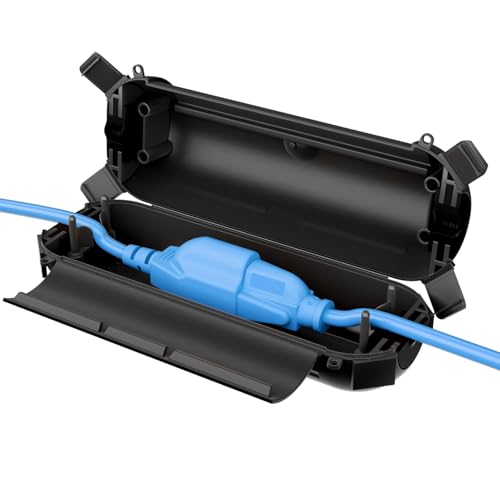 QUOBAS Outdoor Verlängerungskabelabdeckung, wetterfeste elektrische Anschlussbox mit abschließbaren Riegeln und Befestigungslöchern für Außensteckdosen, Stecker, Steckdosen, Urlaubsbeleuchtung und QUOBAS Outdoor Verlängerungskabelabdeckung, wetterfeste elektrische Anschlussbox mit abschließbaren Riegeln und Befestigungslöchern für Außensteckdosen, Stecker, Steckdosen, Urlaubsbeleuchtung und von QUOBAS