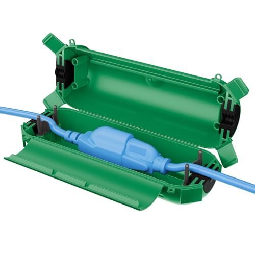 QUOBAS Outdoor Verlängerungskabelabdeckung, wetterfeste elektrische Anschlussbox mit abschließbaren Riegeln und Befestigungslöchern für Außensteckdosen, Stecker, Steckdosen, Urlaubsbeleuchtung und QUOBAS Outdoor Verlängerungskabelabdeckung, wetterfeste elektrische Anschlussbox mit abschließbaren Riegeln und Befestigungslöchern für Außensteckdosen, Stecker, Steckdosen, Urlaubsbeleuchtung und von QUOBAS