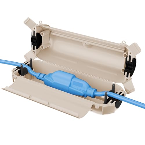 QUOBAS Outdoor Verlängerungskabelabdeckung, wetterfeste elektrische Anschlussdose mit abschließbaren Riegeln und Befestigungslöchern für Außensteckdosen, Stecker, Steckdosen, Urlaubsbeleuchtung und QUOBAS Outdoor Verlängerungskabelabdeckung, wetterfeste elektrische Anschlussdose mit abschließbaren Riegeln und Befestigungslöchern für Außensteckdosen, Stecker, Steckdosen, Urlaubsbeleuchtung und von QUOBAS