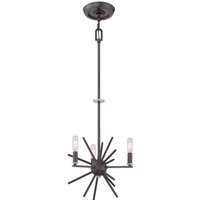 Kronleuchter Hängelampe Pendelleuchte Bronze d 33 cm 3 Flammig Esszimmerlampe von QUOIZEL