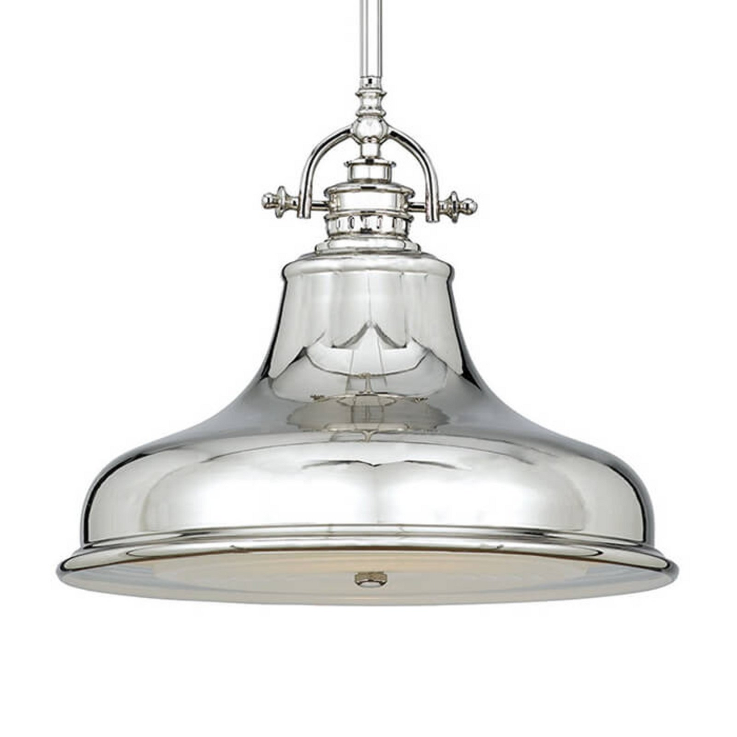 Quoizel Hängelampe Pendelleuchte Silber Metall E27 1 Flg Deckenleuchte 34 Cm B-Ware von QUOIZEL