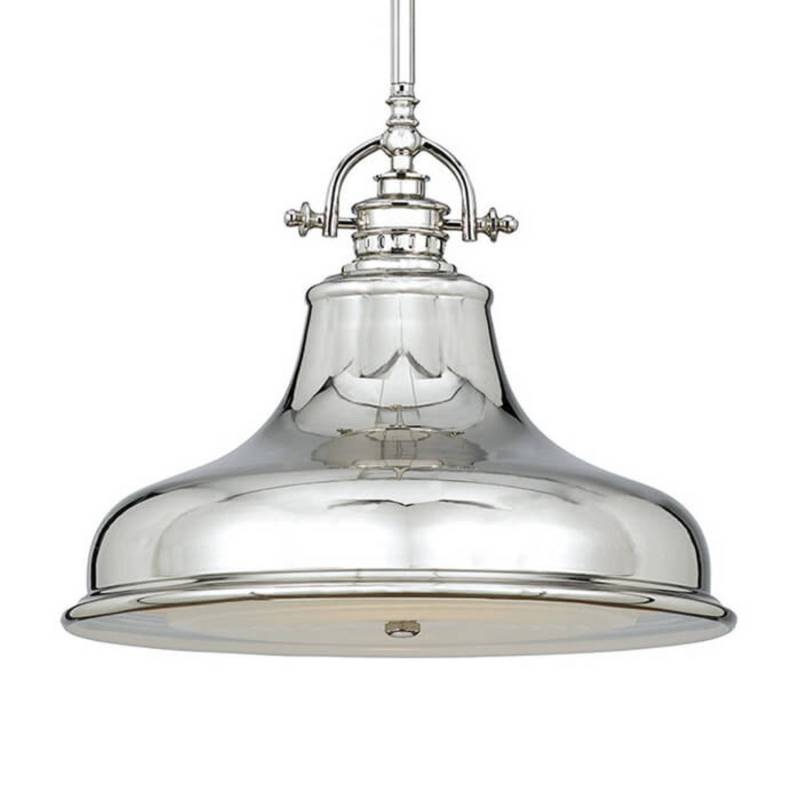 Quoizel Hängelampe Pendelleuchte Silber Metall E27 1 Flg Deckenleuchte 34 Cm B-Ware von QUOIZEL