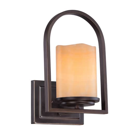 Quoizel Wandleuchte Aldora Wandlampe Wandlicht Flurleuchte E27 Mit Onyx Schirm B-Ware von QUOIZEL