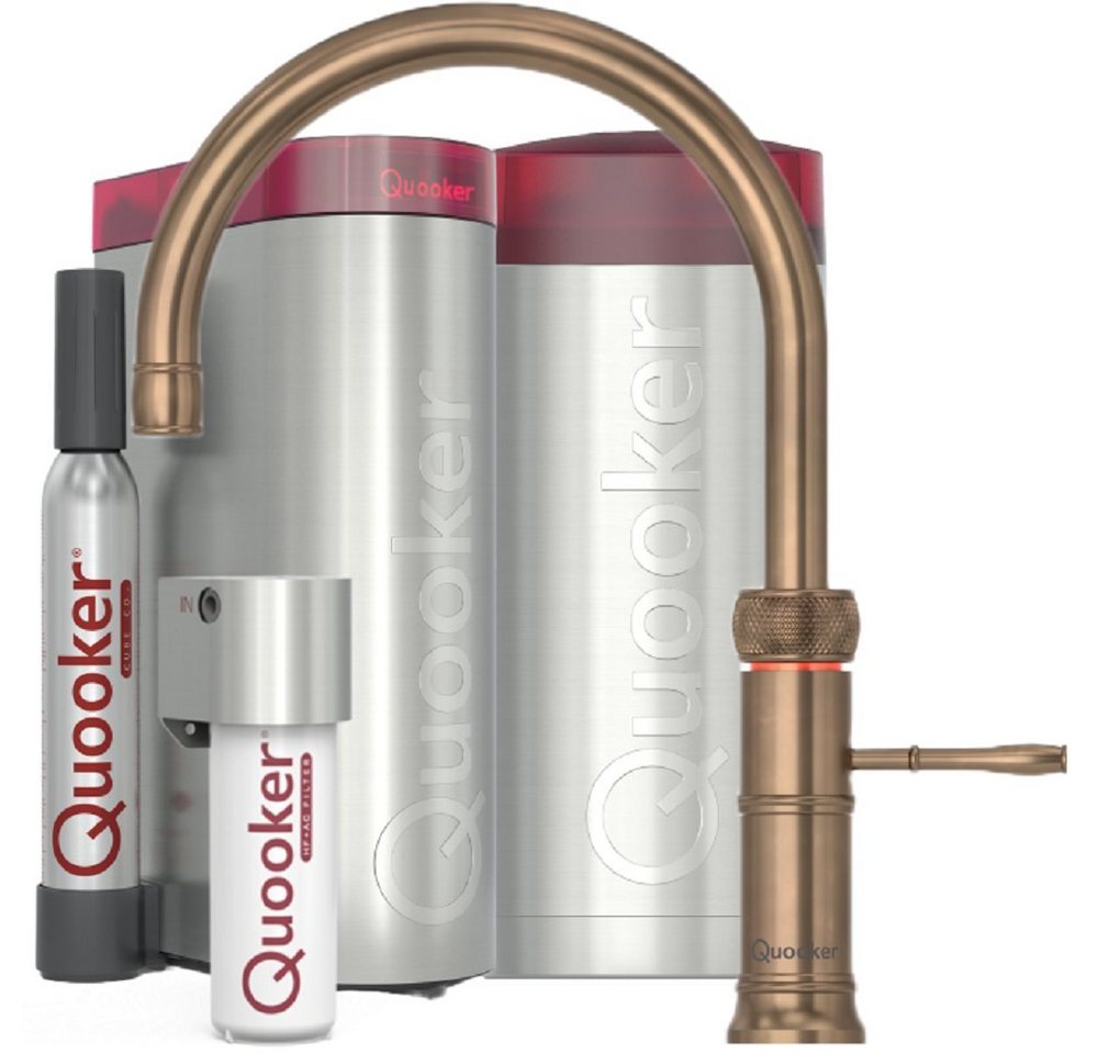 QUOOKER Küchenarmatur Classic Fusion Round COMBI CUBE Messing Patina CFNRPTB COMBI CUBE2 *inkl. 7 JAHRE GARANTIE* von QUOOKER