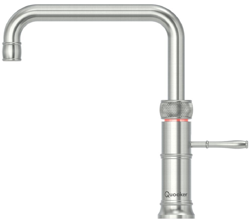 QUOOKER Küchenarmatur Classic Fusion Square mit COMBI Reservoir Voll-Edelstahl 22CFSRVS *inkl. 7 JAHRE GARANTIE* von QUOOKER