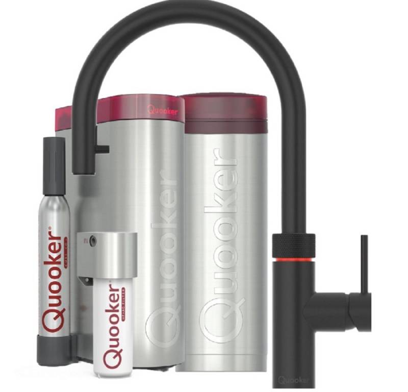 QUOOKER Küchenarmatur Flex Round Set COMBI Reservoir CUBE schwarz FXRBLK COMBI CUBE2 *inkl. 7 JAHRE GARANTIE* von QUOOKER