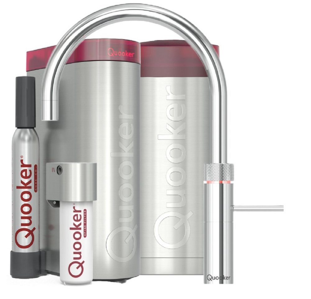 QUOOKER Küchenarmatur Fusion Round COMBI+ CUBE verchromt glänzend FNRCHR COMBI+ CUBE2 *inkl. 7 JAHRE GARANTIE* von QUOOKER