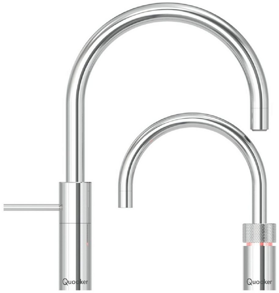 QUOOKER Küchenarmatur Nordic Round Twintaps mit COMBI+ Reservoir verchromt glänzend *inkl. 7 JAHRE GARANTIE* von QUOOKER