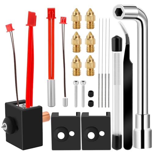 Heat Block Kit für Creality Ender 3 S1, 35 Stück 3D Drucker Heizblock Titanlegierung Halsrohr, Sprite Extruder Hotend Heater Block Kit Kompatibel mit Creality Ender-3 S1/S1 Pro/S1 Plus/CR-10 Smart Pro Heat Block Kit für Creality Ender 3 S1, 35 Stück 3D Drucker Heizblock Titanlegierung Halsrohr, Sprite Extruder Hotend Heater Block Kit Kompatibel mit Creality Ender-3 S1/S1 Pro/S1 Plus/CR-10 Smart Pro von QUOTRE