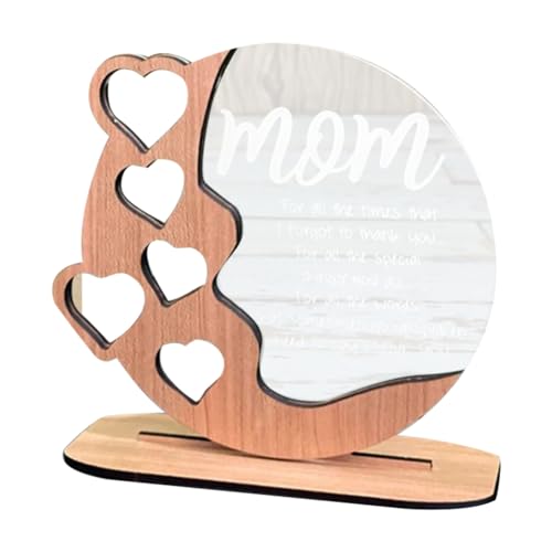 QUR Mutter Mini-Herztafel Aus, Muttertagsgeschenke für Mama zum Geburtstag, Personalisierte Geschenkdekoration B von QUR