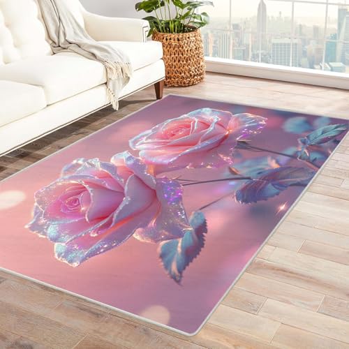 QUSAAOU Moderne Minimalistische Abstrakte Kunst Muster Teppich, Glänzende rosa Rosen Abstraktem Gelbem Spritz Design, Perfekt für Wohnzimmer, BüRo Oder Schlafzimmer Dekor-90x150cm QUSAAOU Moderne Minimalistische Abstrakte Kunst Muster Teppich, Glänzende rosa Rosen Abstraktem Gelbem Spritz Design, Perfekt für Wohnzimmer, BüRo Oder Schlafzimmer Dekor-90x150cm von QUSAAOU