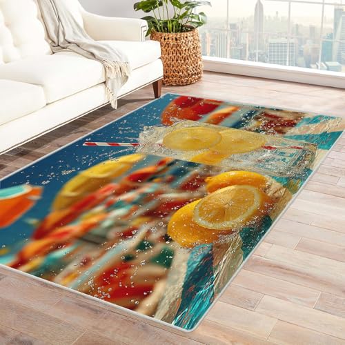 QUSAAOU Sommer Zitrone Flanell Küchenmatten, waschbar und rutschfest Tropische gelbe Früchte Sommer Eingangstür Matte, Teppich für Schlafzimmer, Wäscherei, Wohnzimmer-180x240cm QUSAAOU Sommer Zitrone Flanell Küchenmatten, waschbar und rutschfest Tropische gelbe Früchte Sommer Eingangstür Matte, Teppich für Schlafzimmer, Wäscherei, Wohnzimmer-180x240cm von QUSAAOU