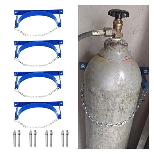QUSYZD 4 Stück Blaue Sauerstoffflaschenhalterung, Wandhalterung für Gasflaschen mit 1/2/3 Flaschenkapazität, Stahlflaschenhalterung mit Schrauben, 4er-Packung, 1 Flas,4 Pack-1 Bottle Length 13 4/5in QUSYZD 4 Stück Blaue Sauerstoffflaschenhalterung, Wandhalterung für Gasflaschen mit 1/2/3 Flaschenkapazität, Stahlflaschenhalterung mit Schrauben, 4er-Packung, 1 Flas,4 Pack-1 Bottle Length 13 4/5in von QUSYZD