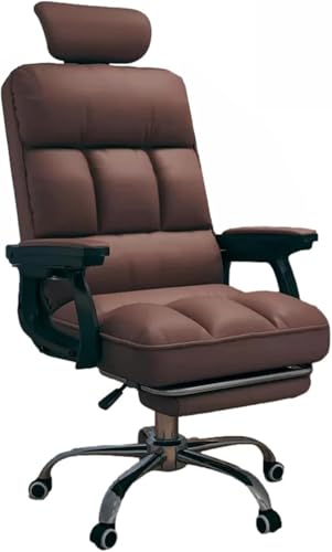 QUSYZD Armlehnstuhl Bürostuhl Hohe Rückenlehne Home Office Schreibtischstuhl, 90-135° Liegefunktion, Dicker Computerstuhl aus Kunstleder mit Fußstütze, QUSYZD Armlehnstuhl Bürostuhl Hohe Rückenlehne Home Office Schreibtischstuhl, 90-135° Liegefunktion, Dicker Computerstuhl aus Kunstleder mit Fußstütze, von QUSYZD