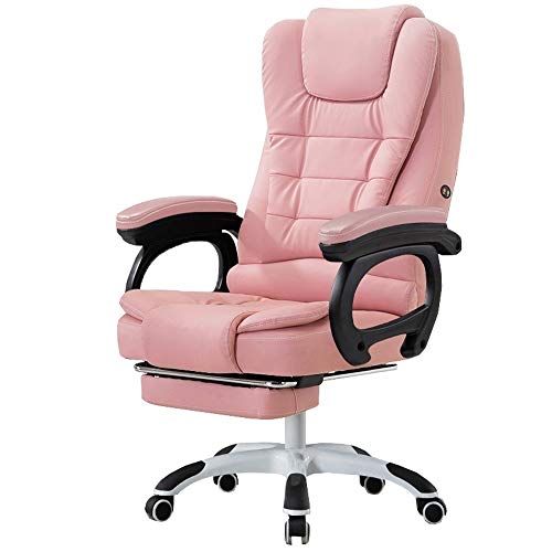 QUSYZD Armlehnstuhl Racing Gaming Chair Drehstuhl Executive Hohe Rückenlehne mit verlängerter Beinstütze und Liegefunktion Taillenmassage PU-Lederpolster Schreibtischstuhl, von QUSYZD