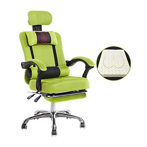 QUSYZD Drehstuhl Computerstuhl, Ergonomischer Bürostuhl Netz-Personalstuhl Hebe-Drehstuhl Liegestuhl mit Fußstütze Lässiger Sitzstuhl mit Kopfstütze und Lordosenstütze,Grün-Größe,Green-Size QUSYZD Drehstuhl Computerstuhl, Ergonomischer Bürostuhl Netz-Personalstuhl Hebe-Drehstuhl Liegestuhl mit Fußstütze Lässiger Sitzstuhl mit Kopfstütze und Lordosenstütze,Grün-Größe,Green-Size von QUSYZD