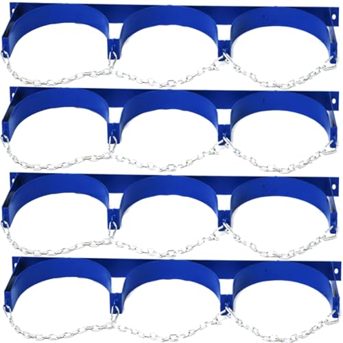 QUSYZD Hochleistungs-Wandhalterung für Gasflaschen, 2 4 6 8 10-teiliger Tankhalter, Sauerstoffflaschen-Montagehalterung für Tanks mit 9 Zoll Durchmesser, 4er-Set - 3,4set-3 Bottle 37 2/5in(95cm) von QUSYZD