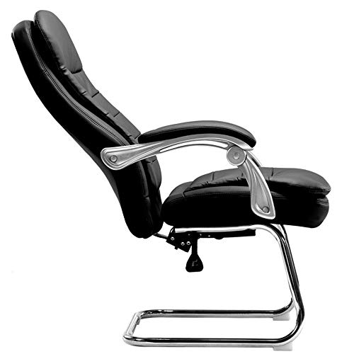 QUSYZD Sessel Executive Recline Doppelschicht-Design Hohe Rückenlehne PU-Lederpolsterung Schreibtischstuhl 145° Lounge Chair Tragkraft 150kg, von QUSYZD