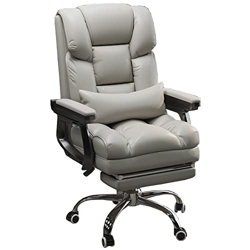 QUSYZD Sessel Executive Recline Hohe Rückenlehne Gepolsterte Rückenlehne aus PU-Leder mit Verstellbarer Gasdruckfeder, Computer-PC-Drehschreibtischstuhl mit Fußstütze, QUSYZD Sessel Executive Recline Hohe Rückenlehne Gepolsterte Rückenlehne aus PU-Leder mit Verstellbarer Gasdruckfeder, Computer-PC-Drehschreibtischstuhl mit Fußstütze, von QUSYZD