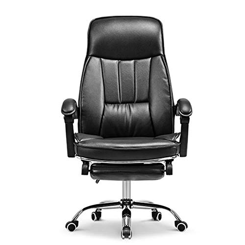 QUSYZD Sessel Executive Recline Home Drehstuhl PU-Lederpolsterung Gaming-Stuhl Neigbar Mit Fußstütze Mit 74 cm hoher Rückenlehne Großer Sitz Tragkraft 150kg, von QUSYZD