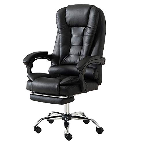 QUSYZD Sessel Executive Recline Liegestuhl Schreibtischstuhl mit hoher Rückenlehne Ergonomisches Design PU-Computerstuhl Lordosenstütze Teleskop-Fußstütze Tragkraft 150 kg, QUSYZD Sessel Executive Recline Liegestuhl Schreibtischstuhl mit hoher Rückenlehne Ergonomisches Design PU-Computerstuhl Lordosenstütze Teleskop-Fußstütze Tragkraft 150 kg, von QUSYZD