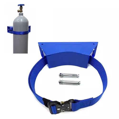 QUSYZD Wandmontierter Sauerstoffflaschenhalter, verstellbare 1-5-m-Gurte, robuste Propan- und Flaschenhalterung, O2-Flaschen-Organizer-Regal für Verschiedene Größen,Blue-4m(13ft) von QUSYZD