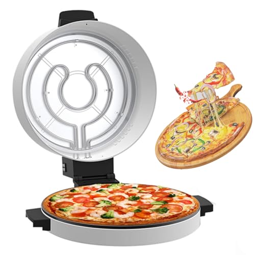 30-cm-Pizza-Maker, 2000-W-Elektro-Pizzaofen, 220 °C schnelles Aufheizen, beidseitig antihaftbeschichteter Tisch-Brotbackautomat, Brottoaster für die Heimküche von QUTBAG