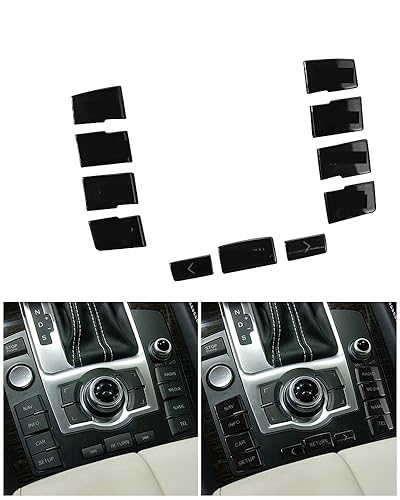 QUTBAG Interieur Zubehör Für Q7 4L 2006-2015 Auto Styling Tür Griff Rahmen Auto Tür Innen Streifen Dekoration Panel Abdeckung Aufkleber Trim Innen Zierleisten Dekoration (Farbe : A Model Black) von QUTBAG